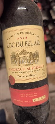 Bordeaux Bordeaux Supérieur Roc du Bel Air 2014