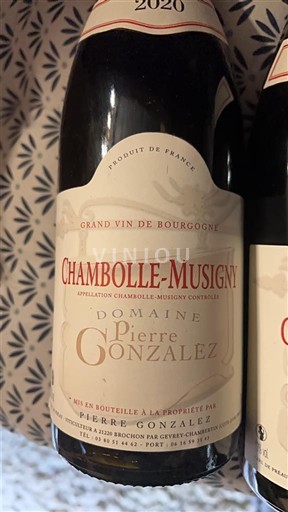 Burgundy Chambolle-Musigny Domaine Pierre Gonzalez 2020