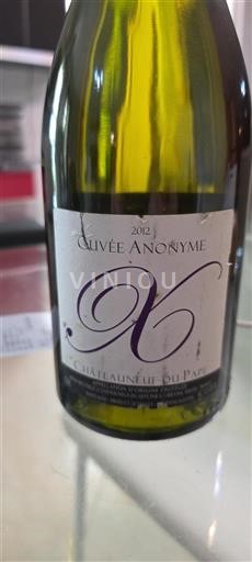 Valle del Rodano Châteauneuf-du-Pape Cuvée Anonyme 2012