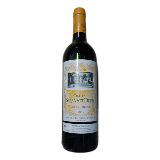Bordeaux Listrac-Médoc Château Saransot-Dupré 2003