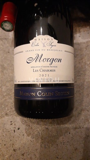 Beaujolais Morgon Maison Colin Seguin Les Charmes 2021