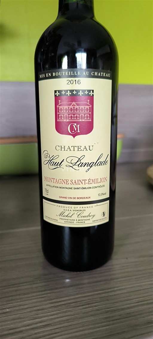 Bordeaux Montagne-saint-émilion Château Haut Langlade 2016
