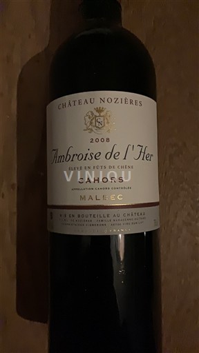 South West Cahors Château Nozières Ambroise de l'Her 2008