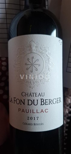 Bordeaux Pauillac Château La Fon du Berger 2017