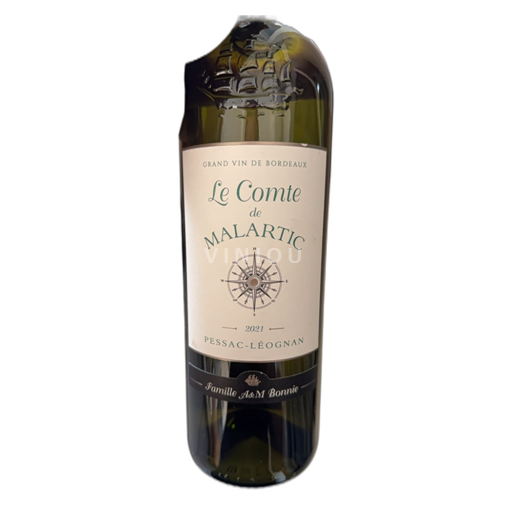 Vin Rouge sec Le Comte de Malartic 2021 France Bordeaux Pessac-Léognan AOC