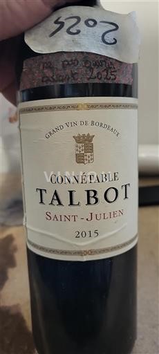 Bordeaux Saint-Julien Château Talbot Connétable 2015