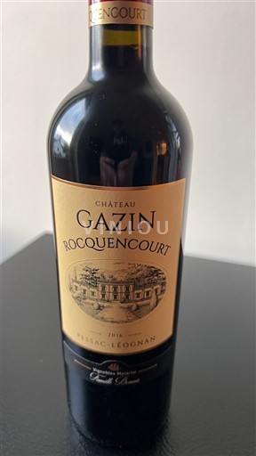 Bordeaux Pessac-Léognan Château Gazin Rocquencourt 2016