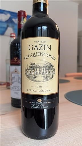 Bordeaux Pessac-Léognan Château Gazin Rocquencourt 2016