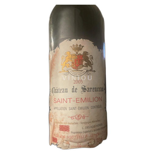 Bordeaux Saint-Émilion Château de Sarenceau 2005