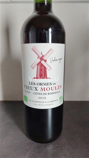 Bordeaux Blaye-Côtes-de-Bordeaux Les Ormes de Vieux Moulin Vieilles vignes 2018