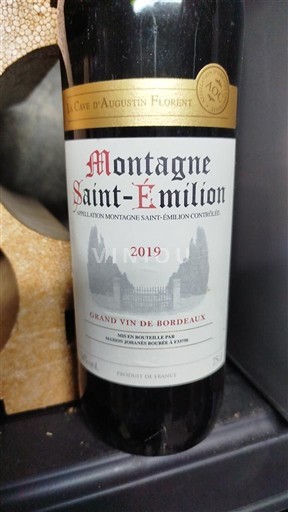 Бордо Монтань-Сент-Емільйон La Cave d'Augustin Florent 2019