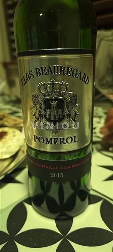 Bordeaux Pomerol Clos Beauregard 2015