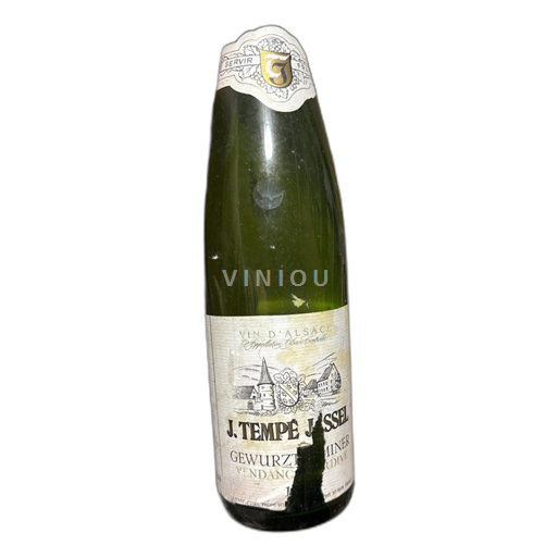 Alsace Ospecificerad J. Tempé Jassel Gewurztraminer Vendange Tardive Icke årgångsbetecknad