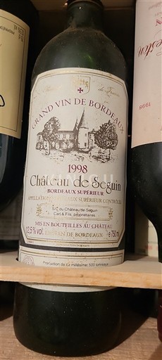 Wine Bordeaux Supérieur Château Seguin - 1998 - Reviews, Advice