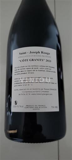 Vins Saint-Joseph Domaine Guy Farge - Côte Granits - 2023 - Avis ...
