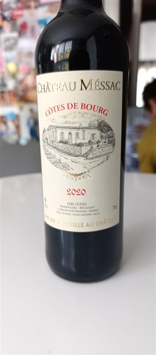 Bordeaux Côtes-de-bourg Château Méssac 2020