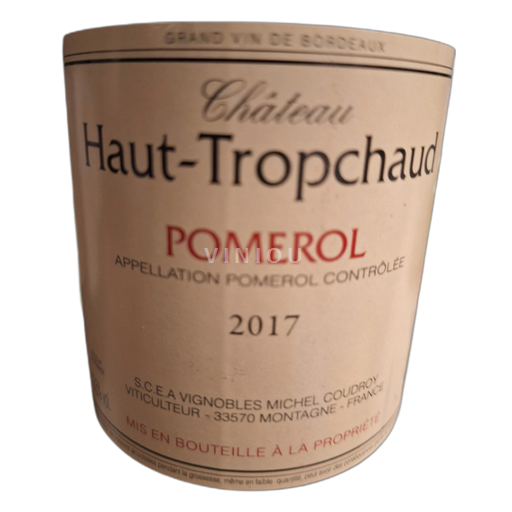 Bordeaux Pomerol Château Haut-Tropchaud 2017