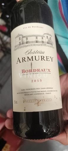 Burdeos Bordeaux Château Armurey 2015