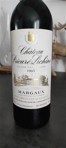 Bordeaux Margaux Château Prieuré Lichine 1993