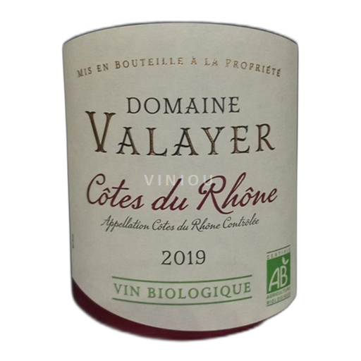Vale do Ródano Côtes-do-Ródano Domaine Valayer 2019