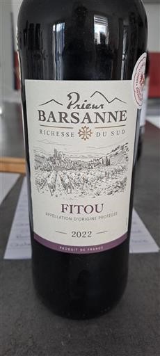 Languedoc Fitou Prieuré Barsanne 2022
