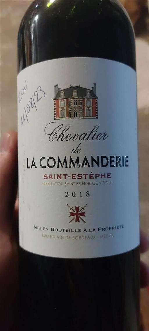 Bordeaux Saint-Estèphe Chevalier de la Commanderie 2018