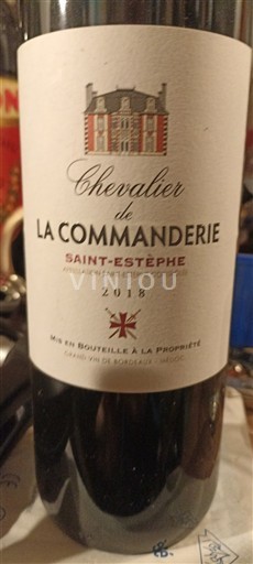 Bordoja Saint-Estèphe Chevalier de la Commanderie 2018