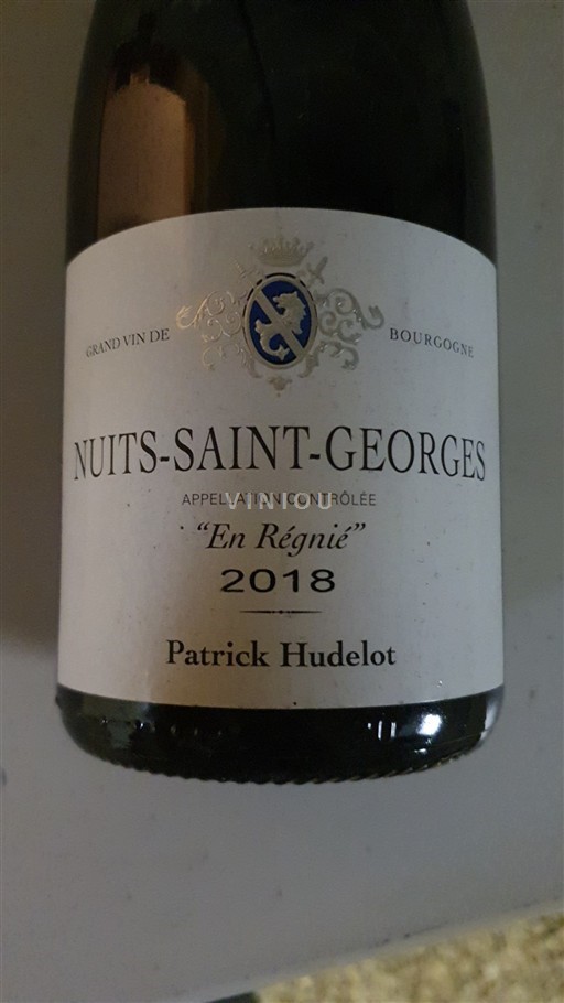 Bourgogne Nuits-saint-georges Patrick Hudelot En Régnie 2018
