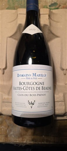 Bourgondië Hautes Côtes de Beaune Domaine Mazilly Clos du Bois Prévot 2022