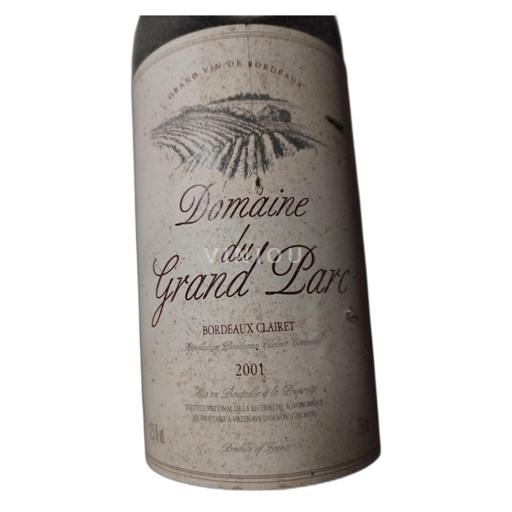 Bordeaux Bordeaux clairet Domaine du Grand Parc 2001