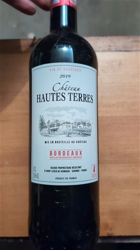 Bordeaux chateau hautes terres chateau haute terres 2019