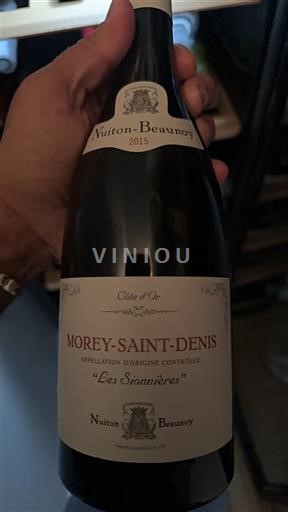 Bourgogne Morey-saint-denis NUITON-BEAUNOY les sionnieres 2015