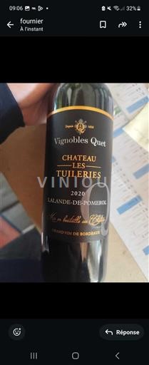 Burdeos Lalande-de-Pomerol Chateau Les Tuileries 2020