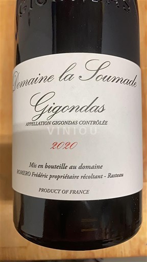 Rhône Valley Gigondas Domaine la Soumade 2020