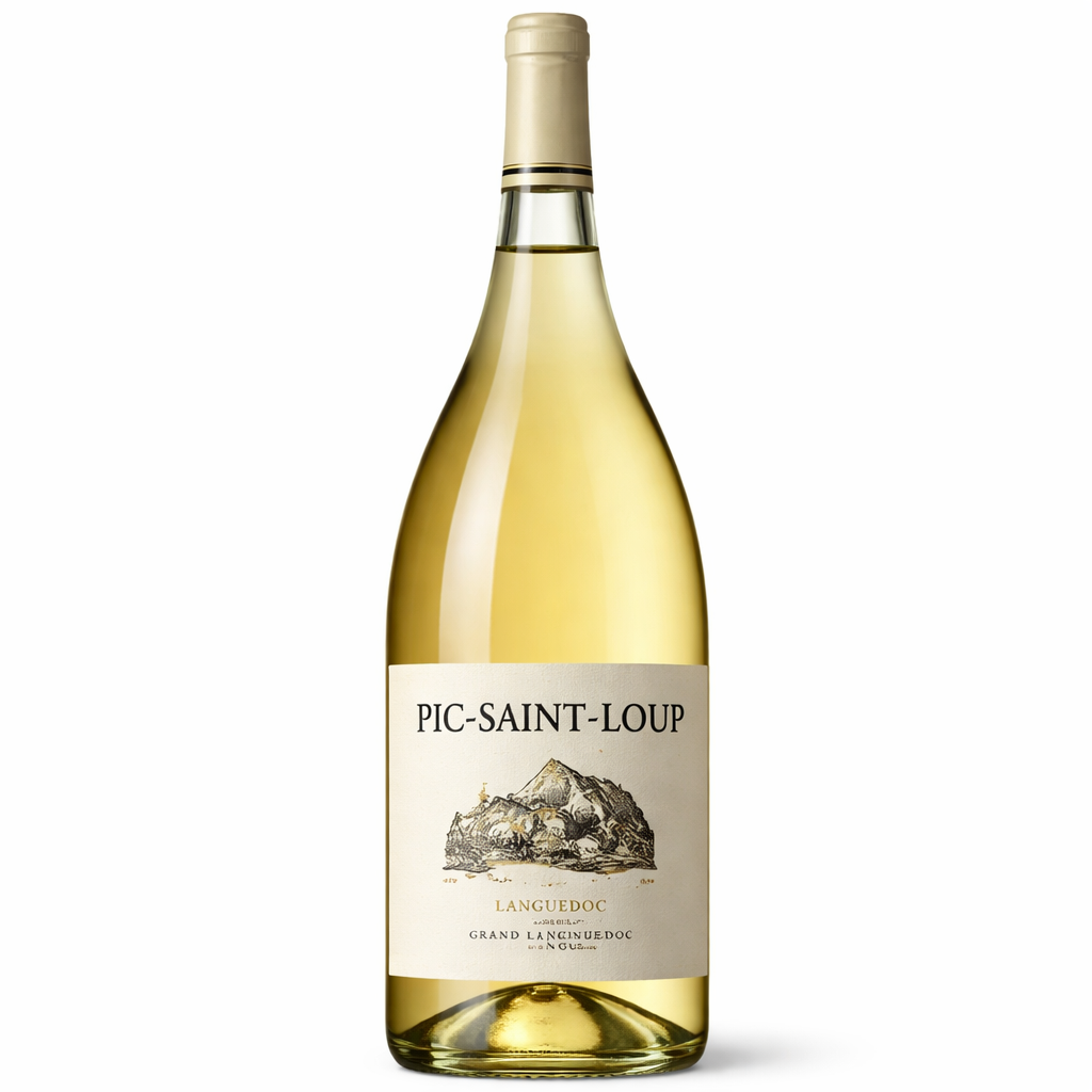 Vin Blanc demi-sec Le Causse Château Cazeneuve 2019 France Languedoc Pic-saint-loup AOC