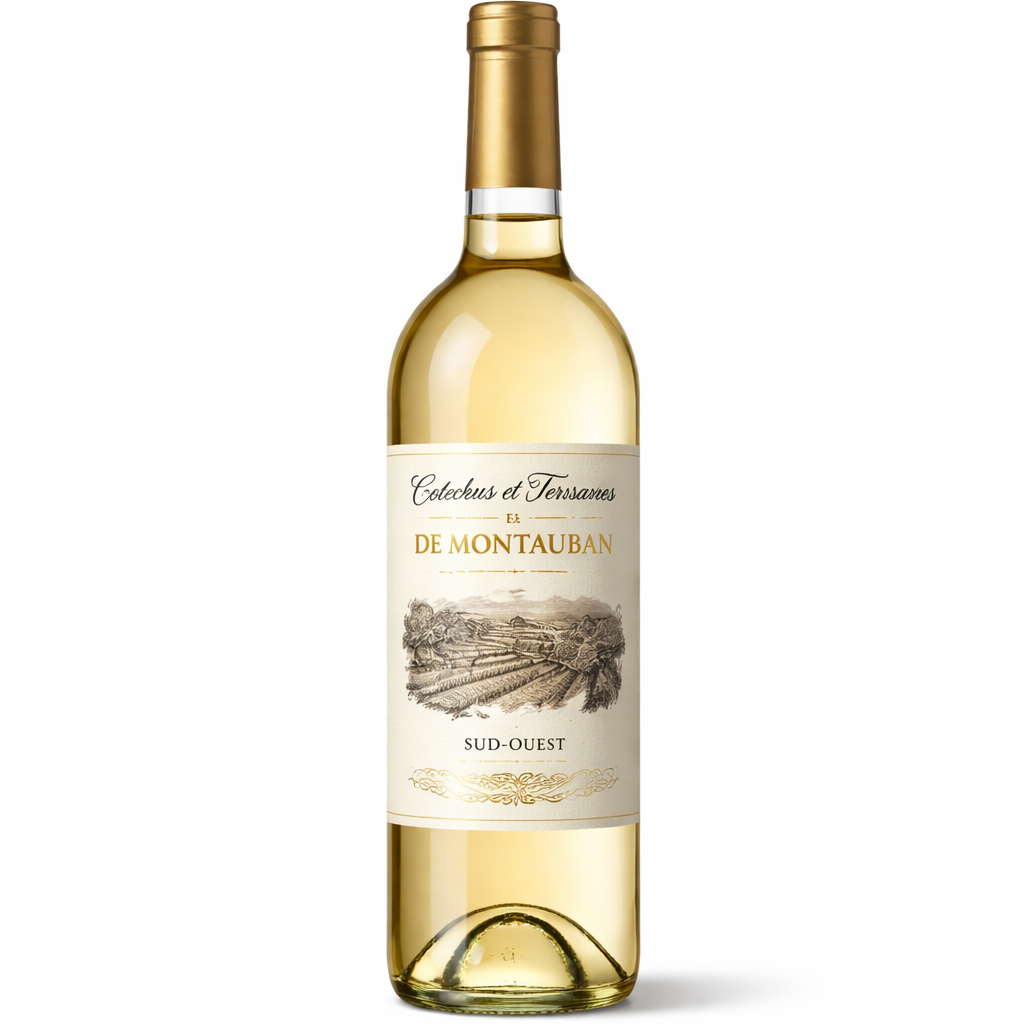 Tây Nam Coteaux và sân thượng Montauban Montels Chardonnay Colombard 2023