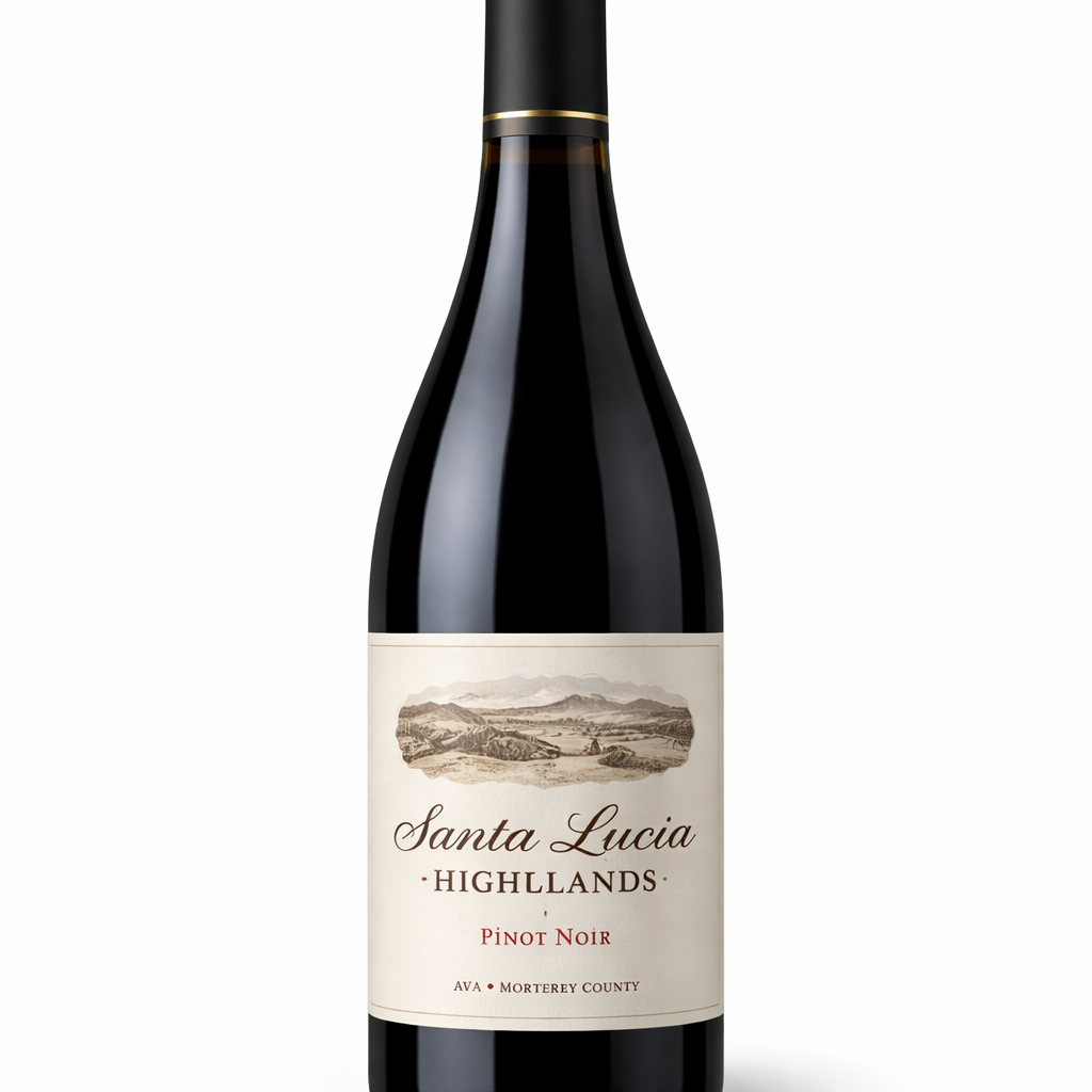 Vùng trồng nho được cấp phép California Santa Lucia Highlands Luli Pinot Noir Không niên vụ